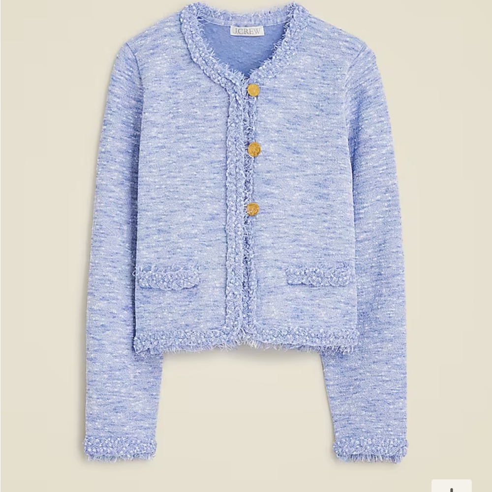 J Crew Marled Yarn Sweater Lady Jacket NWT Size L